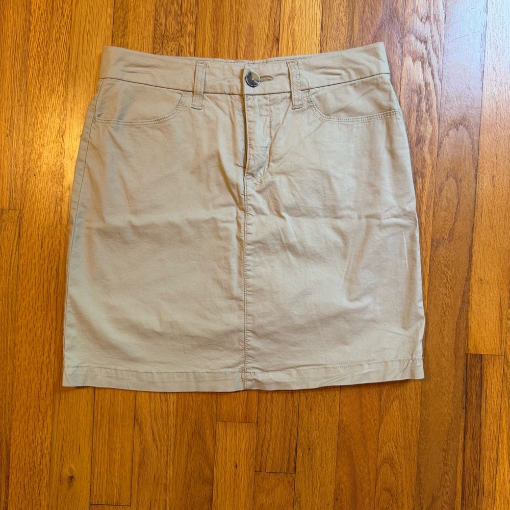 Croft & Barrow Beige Khaki Mini Pencil Skirt